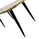 Table basse vintage en formica noir et or