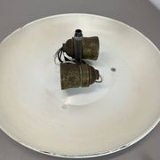 unique round metal Gino Sarfatti Style Ceiling Wall Light Flushmount Italy 1950s