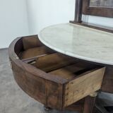 Rare coiffeuse demi à fond de glace époque Empire