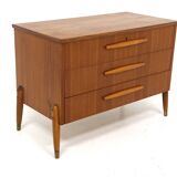 Scandinavian teak chest of drawers, Bröderna Gustavssons, Markaryd, Sweden, 1950