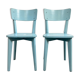 Paire de chaises bistro bleues