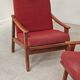 Pair of Scandinavian style armchairs, French made 1970.