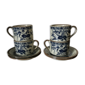 Vintage sandstone coffee cups