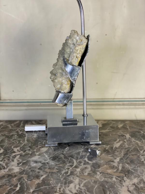 Table lamp, metal and quartz