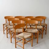 Lot de 10 J39 « Chaise du Peuple » par Børge Mogensen