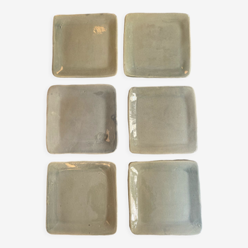 Set of 6 artisanal plates