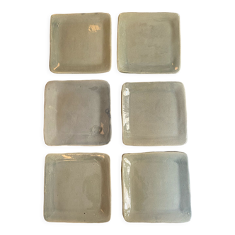 Set of 6 artisanal plates