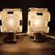1970s Pair of Glass Table Lamps by Kamenicky Senov, Czechoslovakia