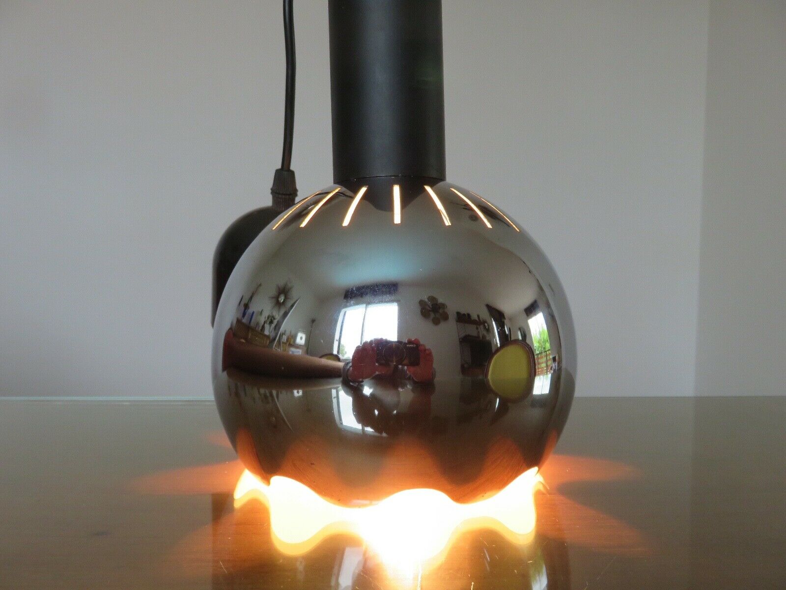 Chrome metal suspension 70s