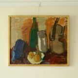 Original Swedish oil on panel – signed "O. Ln", 1950