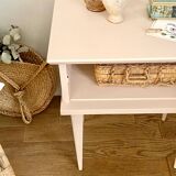 Bedside table with spindle legs
