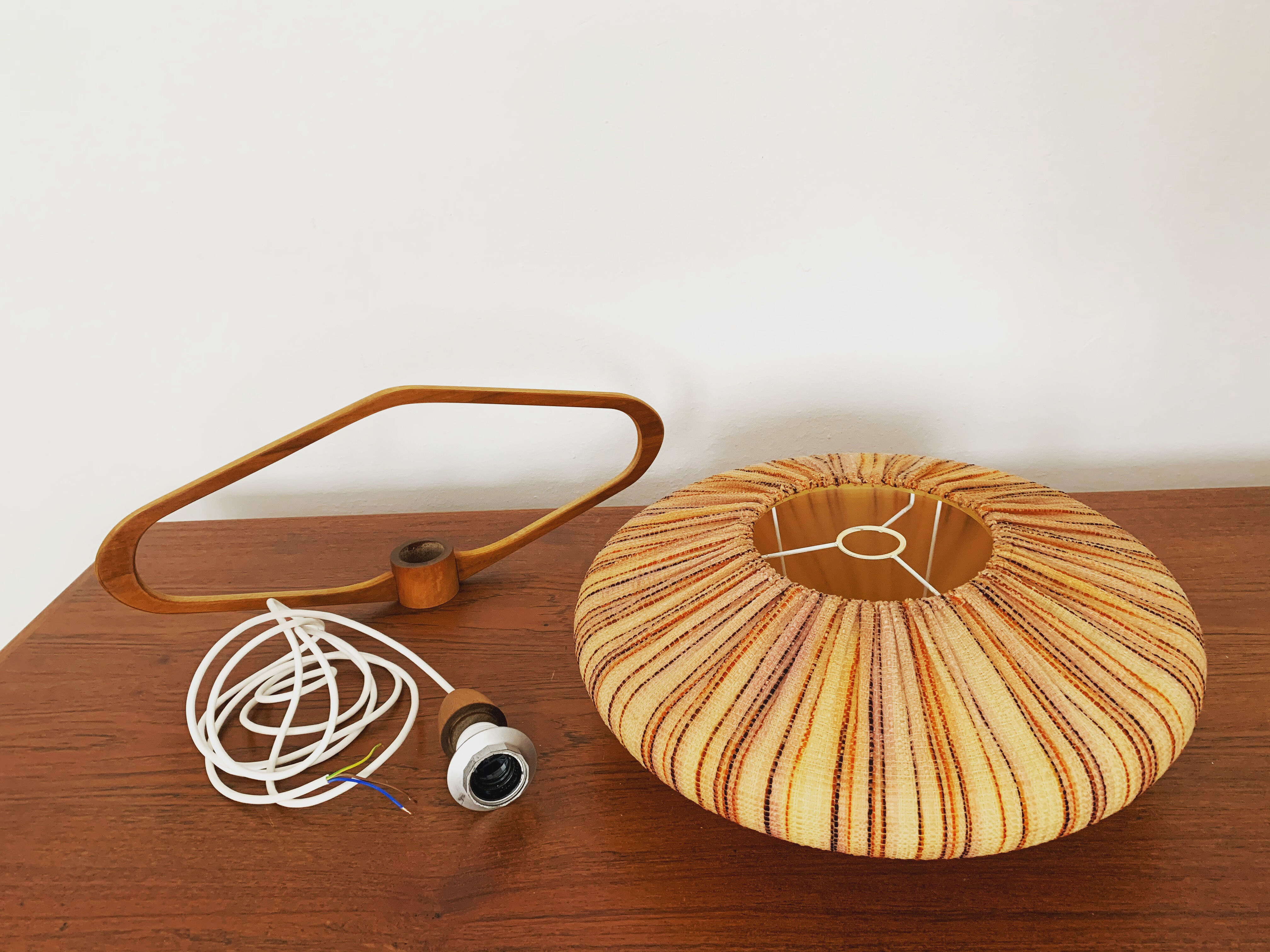 Walnut pendant lamp by Temde