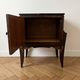 Pair of Art Deco bedside tables in wood and black marble