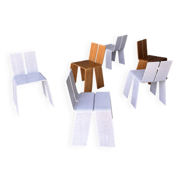 Set of 6 Danish design chairs by Kibisi