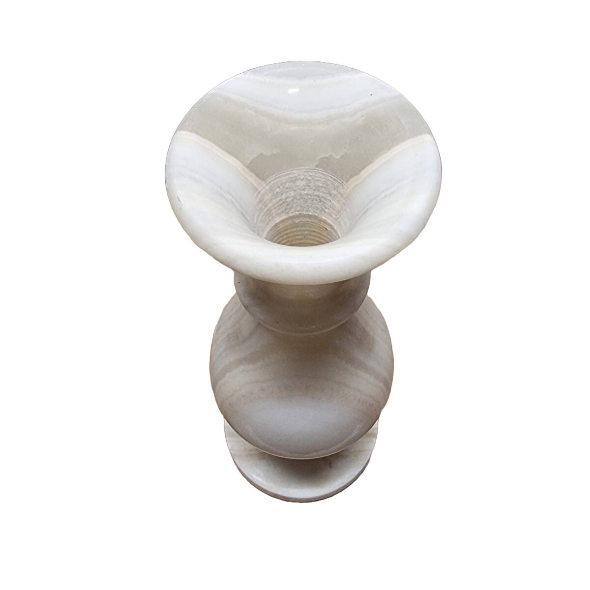 Vintage White Marble Vase 70s, 1970s