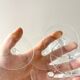 Vintage Set of 6 Etched Crystal Glasses for Wine or Cocktail,  1960s Mid-Ce