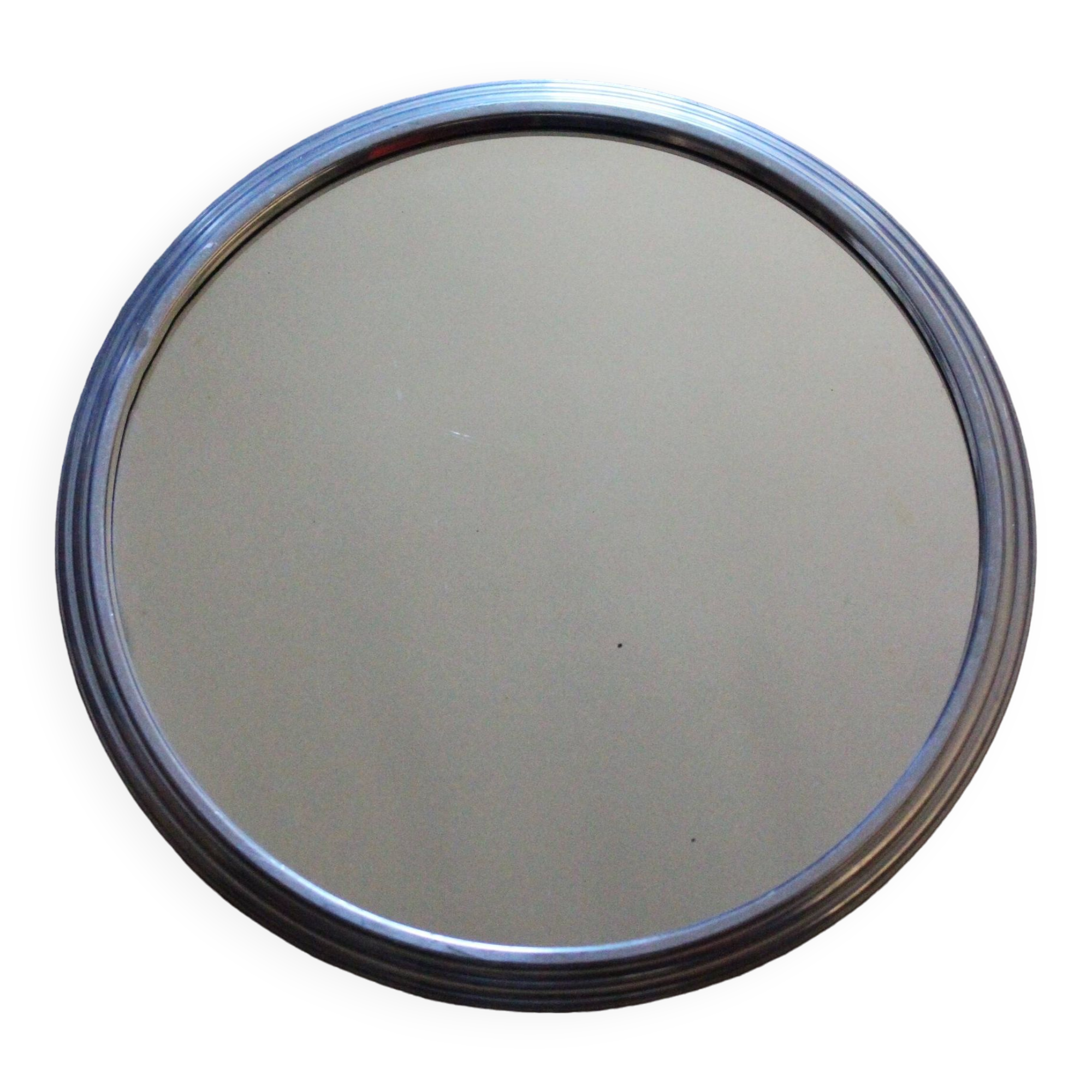Plateau miroir rond en métal