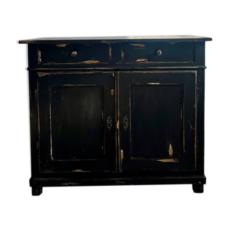 Buffet patiné noir