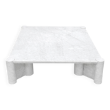 Jumbo Carrara Marble Italian Square Coffee Table by Gae Aulenti For Knoll, 1960s