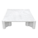 Jumbo Carrara Marble Italian Square Coffee Table by Gae Aulenti For Knoll, 1960s
