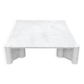 Jumbo Carrara Marble Italian Square Coffee Table by Gae Aulenti For Knoll, 1960s
