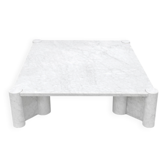 Jumbo Carrara Marble Italian Square Coffee Table by Gae Aulenti For Knoll, 1960s
