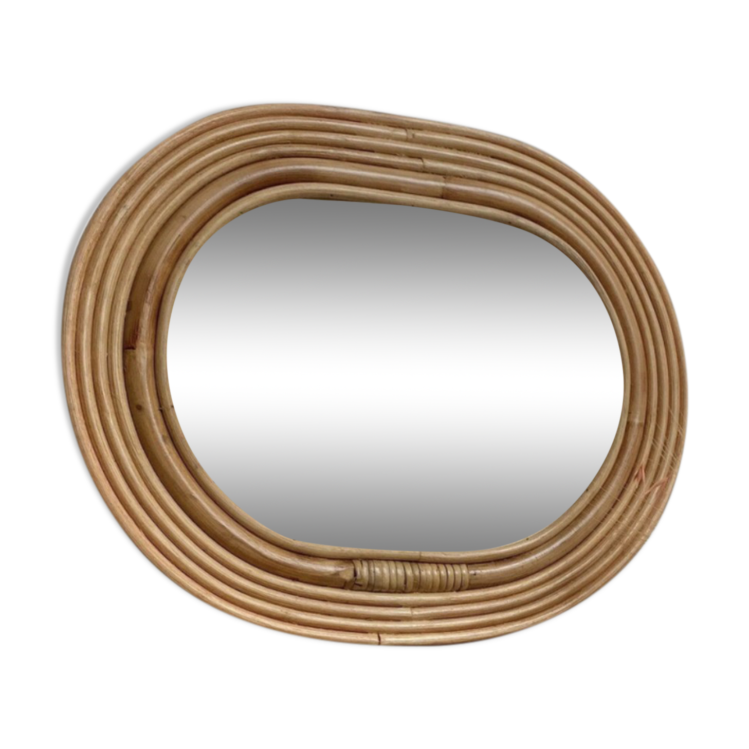 Rattan mirror