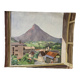 Watercolor mountain landscape