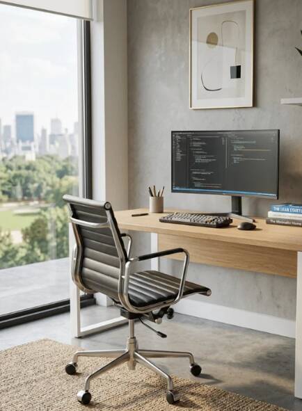 Leather office chair - Eames imitation