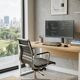 Leather office chair in the style of Eames