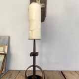 Brutalist Cast Iron Candlestick, 38cm
