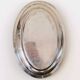 Large silver metal tray Christofle crossed ribbons