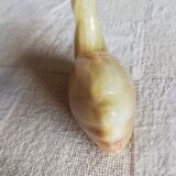 Statuette swan in onyx marble or aragonite