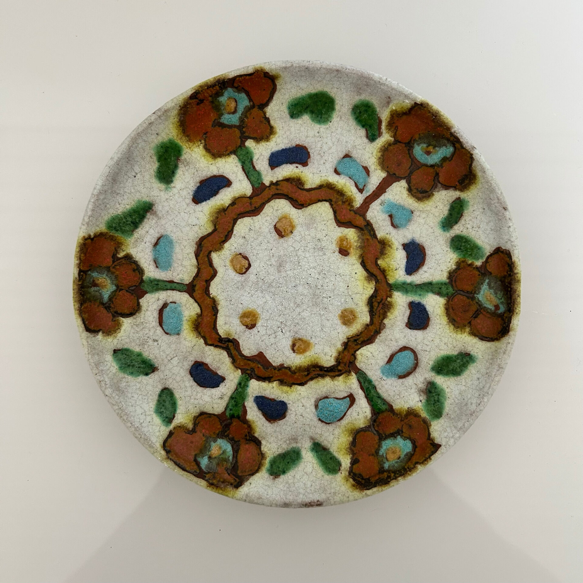 Flowered plate signed