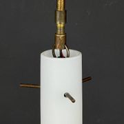 Mid-century multicoloured opaline Murano glass pendant lamp by Stilnovo, Italy, 1950s.