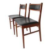Paire de chaises Danmark design scandinave 1960 vintage des années 70 1970