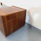 Vintage bar coffee table on rosewood wheels and smoked glass from the 60s