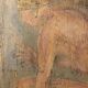 Painting signed oil on wood female portrait “belle époque”