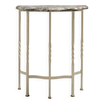 Console table with marble top, 1940s