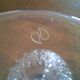 Set of 12 cut glass champagne glasses monogrammed EB.