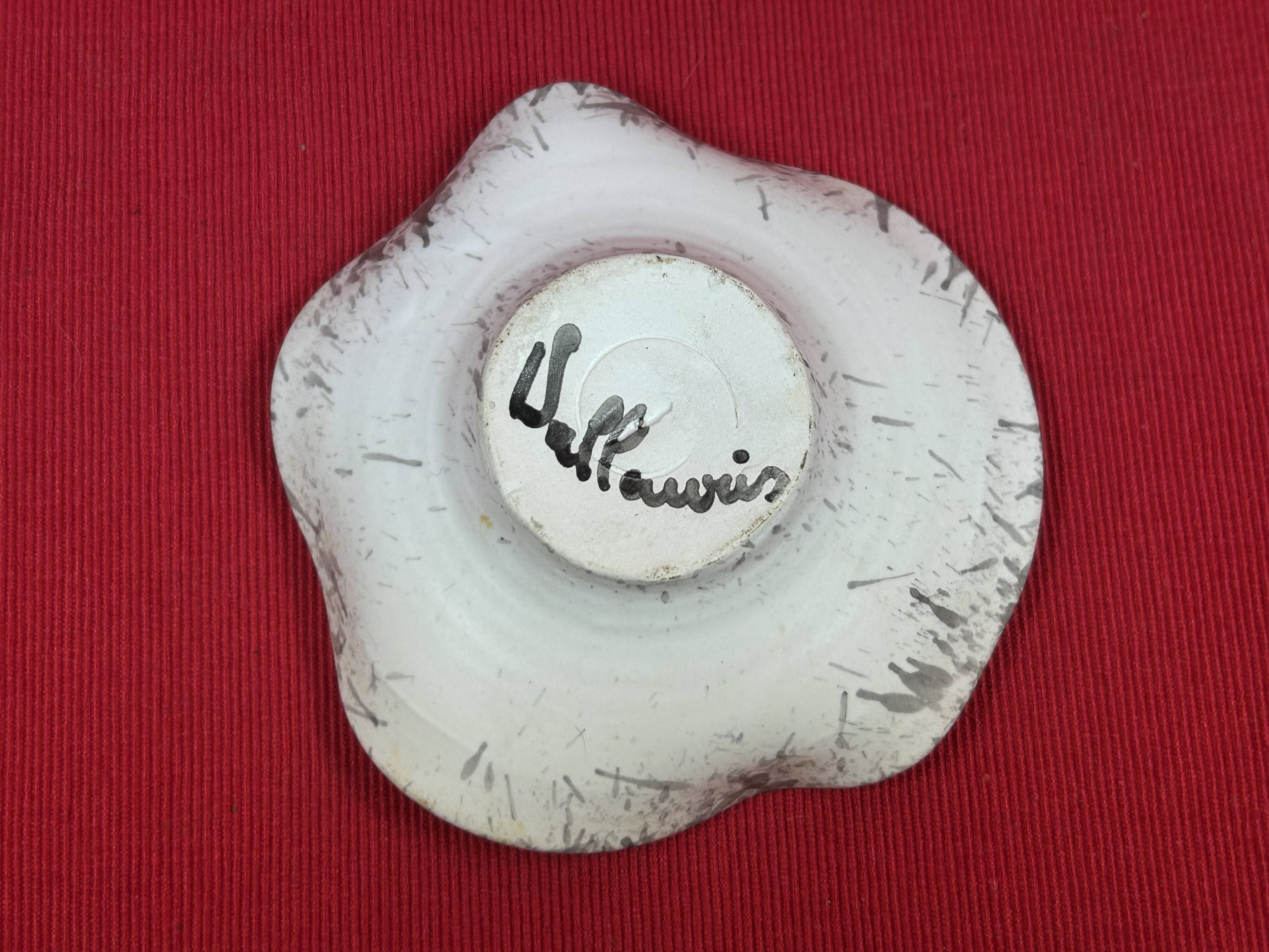 Vintage Vallauris trinket tray, possibly Borty - set of 4 - approximately 13 cm