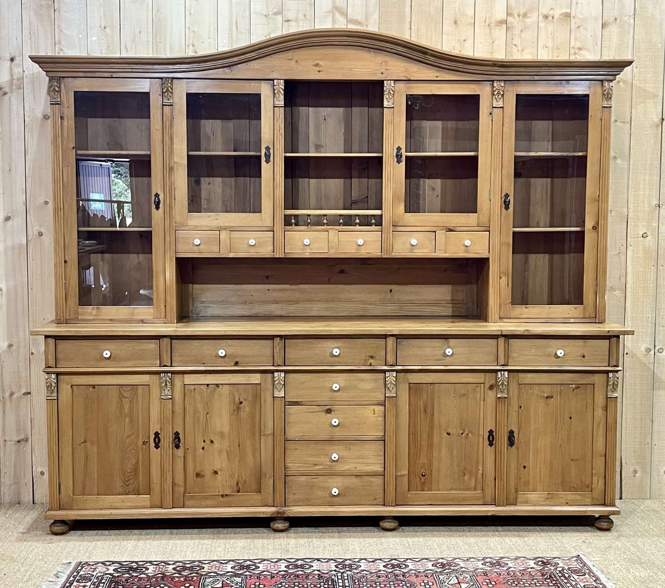 Cabinet 2 bodies in fir from eastern europe, work of the 1970s