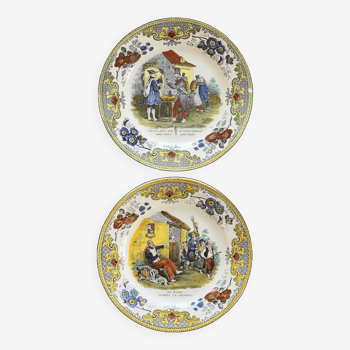 Lot de 2 assiettes Creil