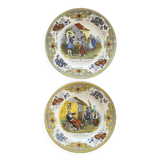 Set of 2 Creil plates