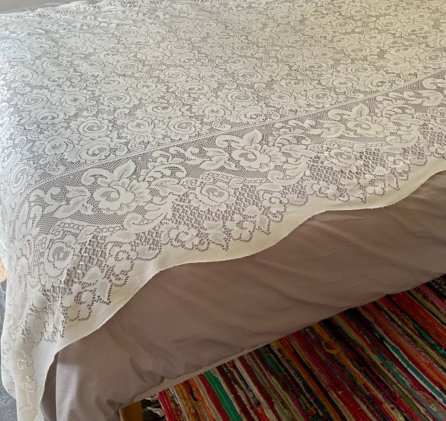 Vintage lace bedspread