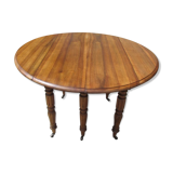 Table 6 feet with flap, opening on 2 extensions, Walnut