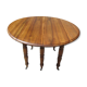 Table 6 feet with flap, opening on 2 extensions, Walnut