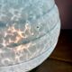 Vintage blue glass globe table lamp from Clichy