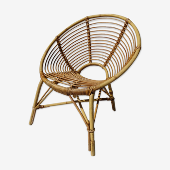Rattan chair basket
