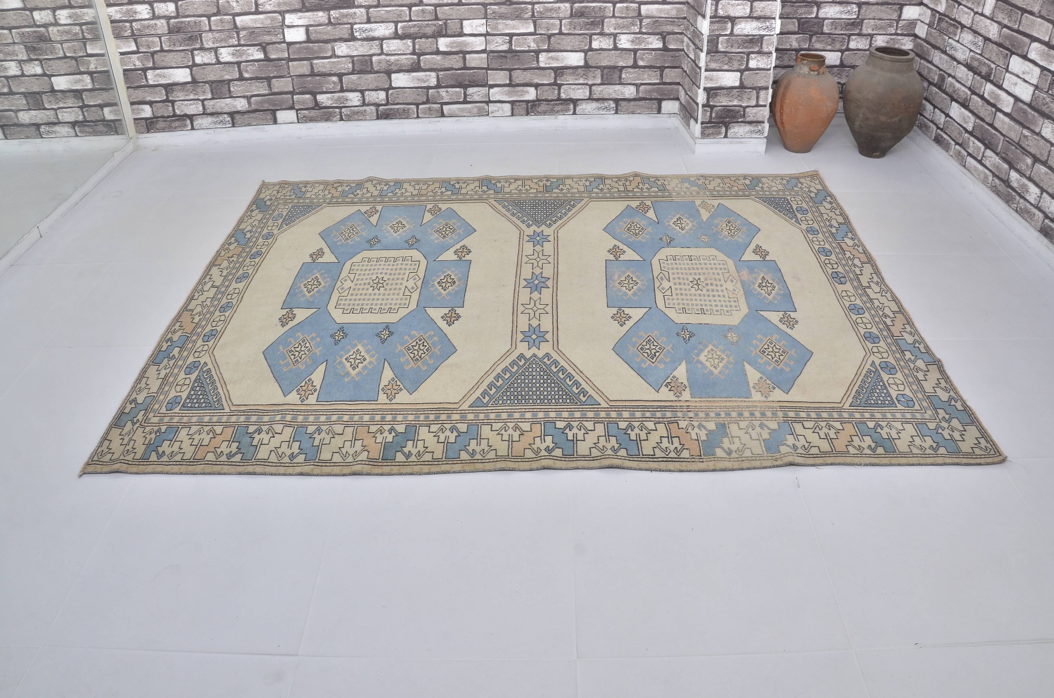 Floral Oushak Vintage Floor Carpet sku2291